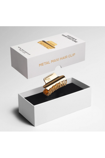METAL HAIR CLIP GOLD MAXI