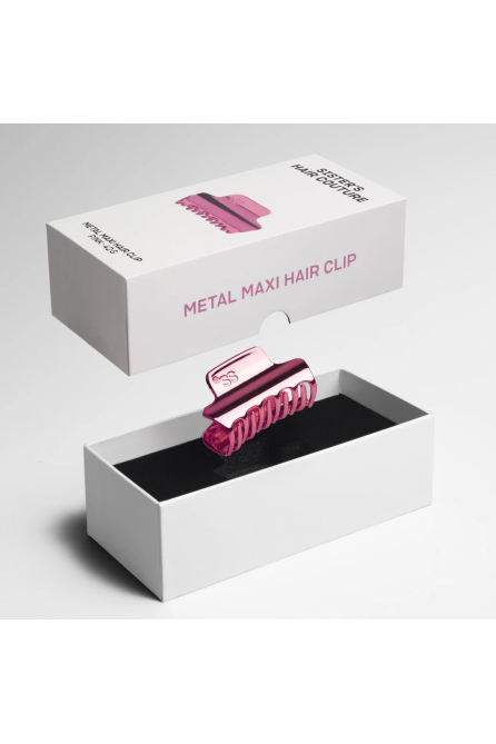 METAL HAIR CLIP PINK MAXI