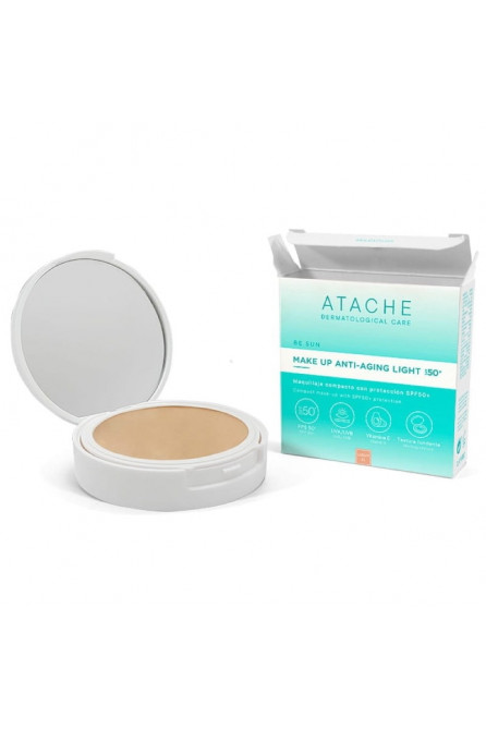 ATACHE BE SUN MAKE UP ANTI-AGING PEARL SPF 50+ TON 00 | COMPACT FACE FOUNDATION SPF50+ SHADE PEARL 00