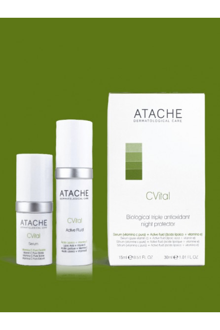 ATACHE C-VITAL BIOLOGICAL TRIPLE ANTIOXIDANT PROTECTOR | ANTIOXIDANT SERUM 15 ML + 30 ML